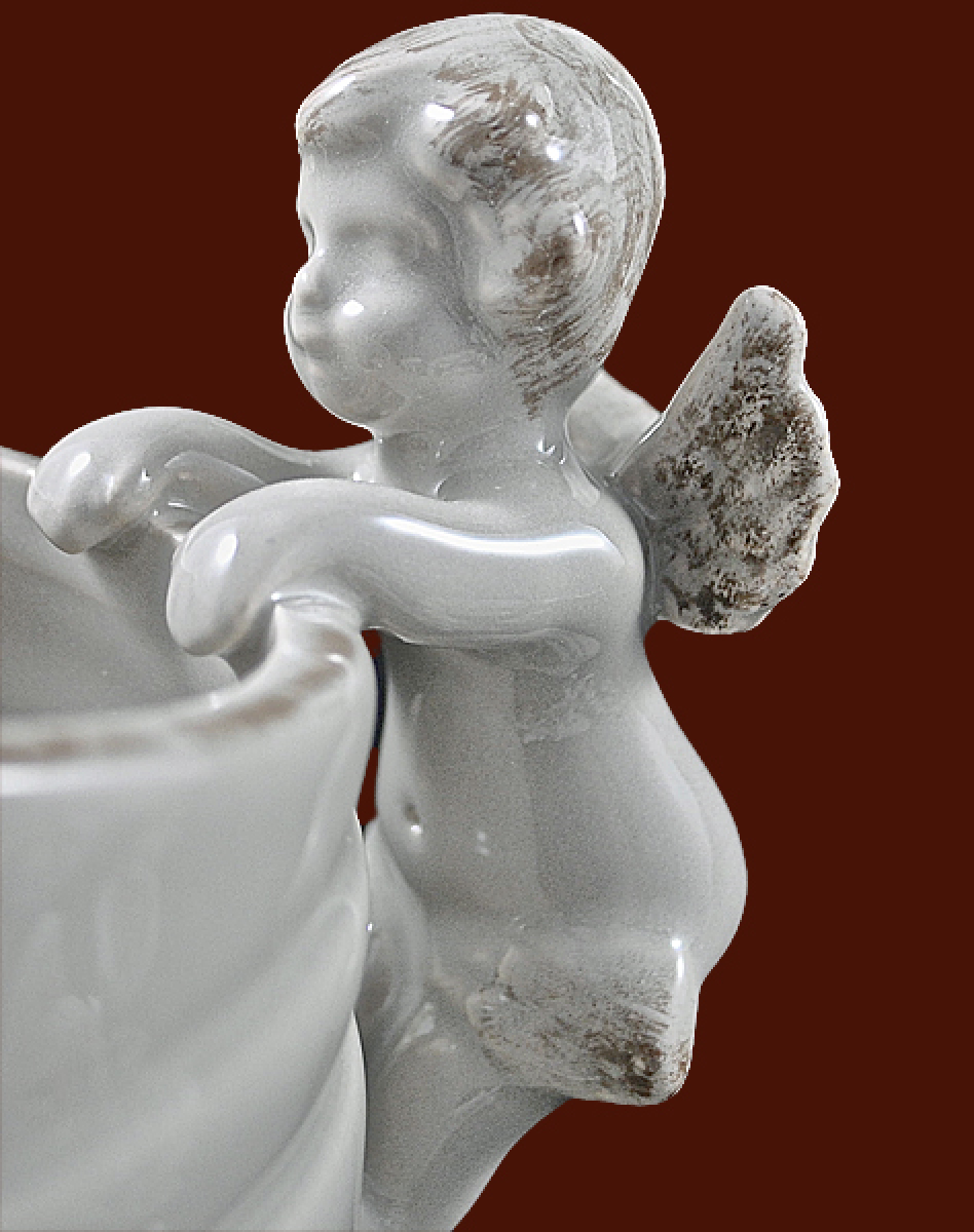Engel-Krug Keramik weiss Höhe: 15 cm