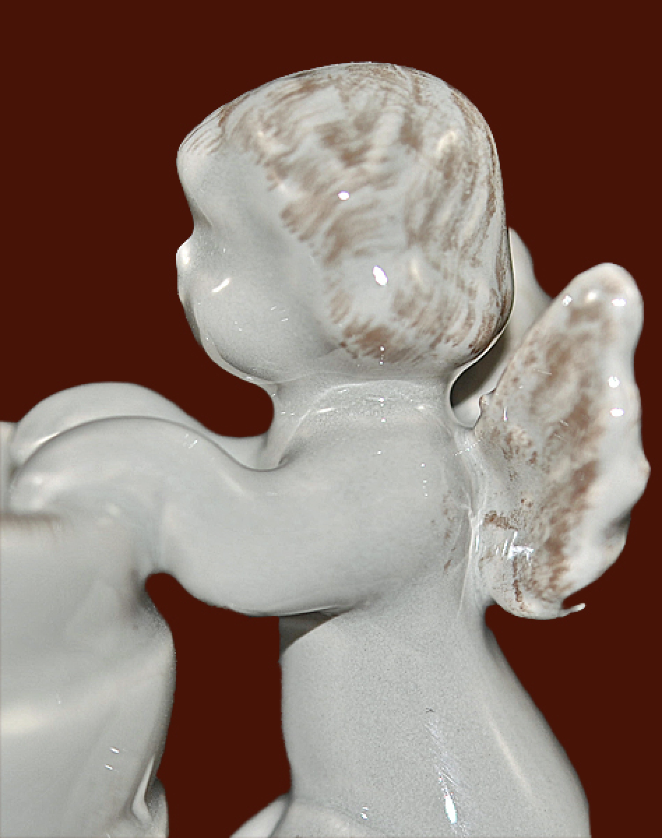 Engel-Krug Keramik braun Höhe: 9 cm
