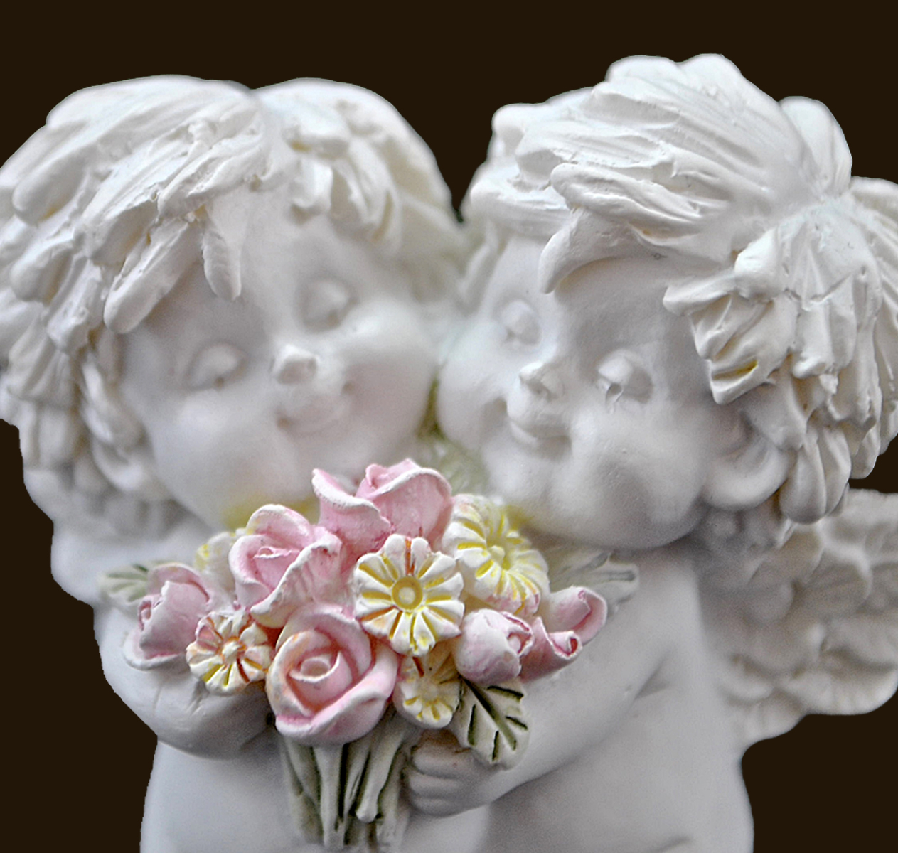 IGOR-Paar mit Blumenstrauss Höhe: 6 cm