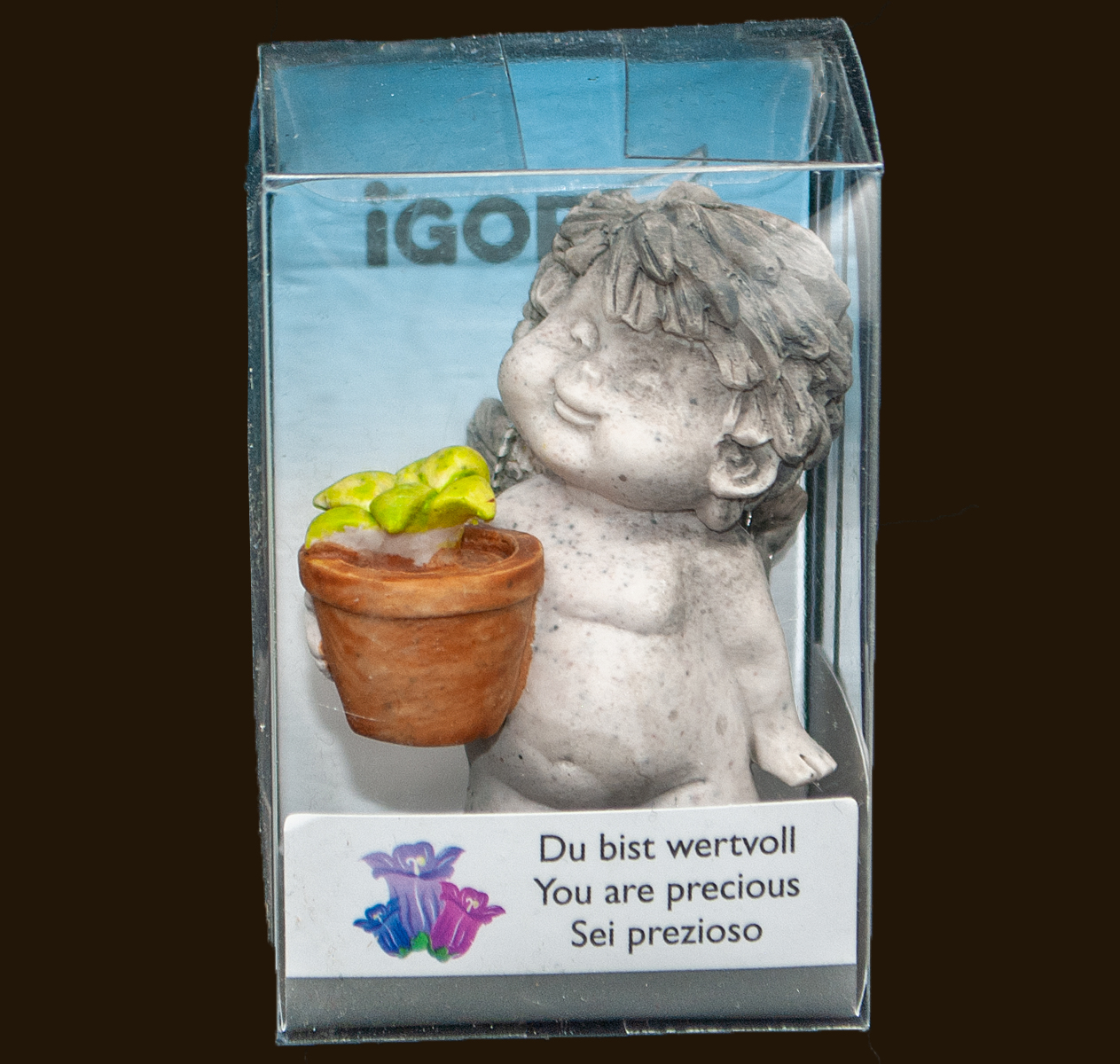 Blumen-IGOR «Du bist wertvoll» (Figur 1) Höhe: 7 cm