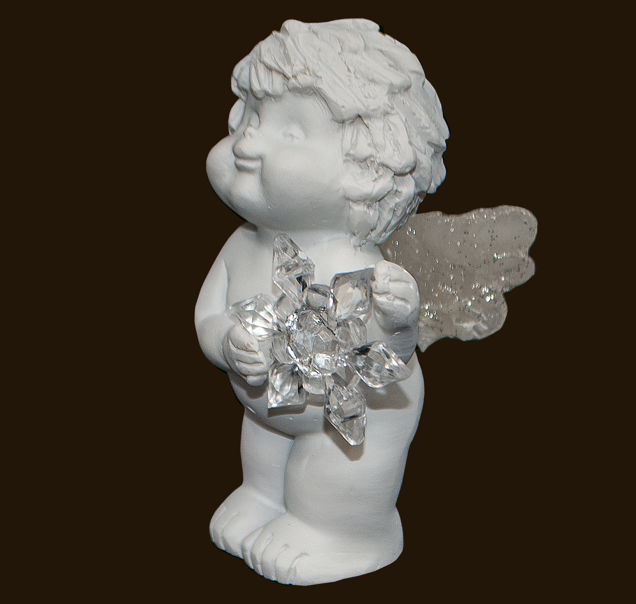 IGOR Winterengel mit Eiskristall (Figur 1) Höhe: 7 cm