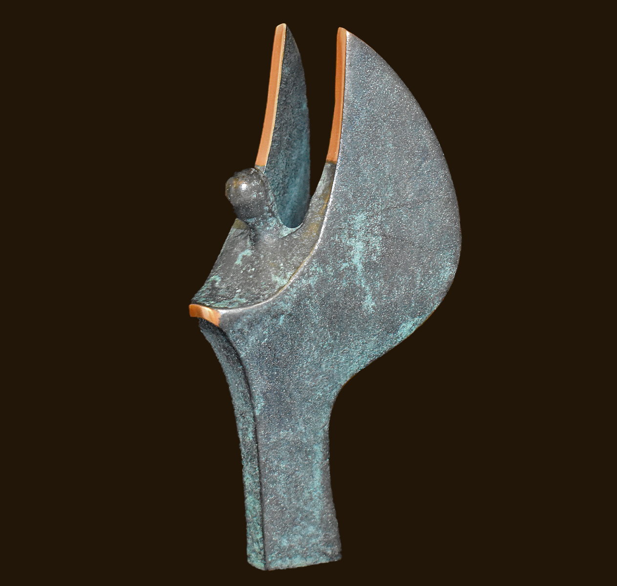 Bronze-Engel Patina Höhe: 14 cm