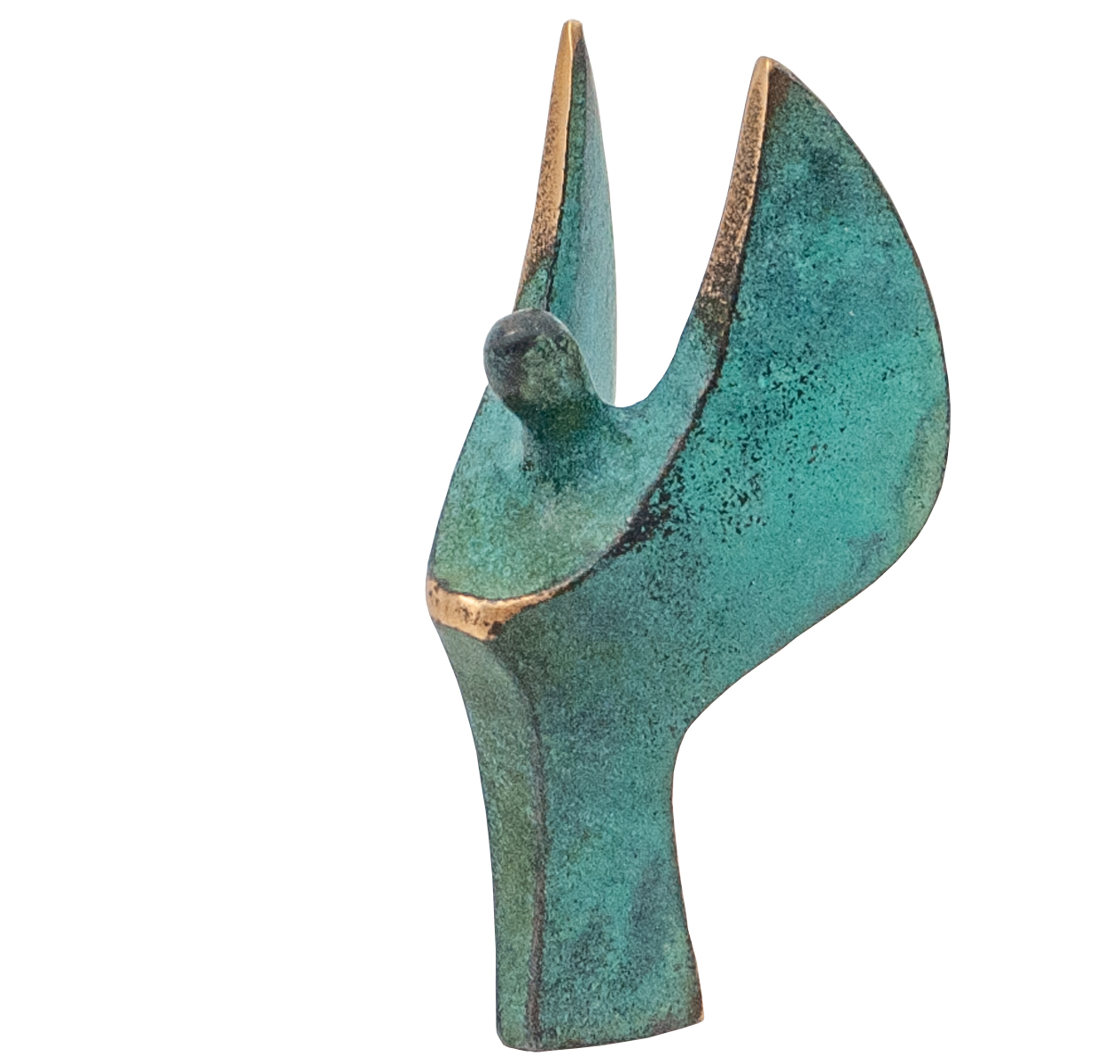 Bronze-Engel Patina Höhe: 7,5 cm