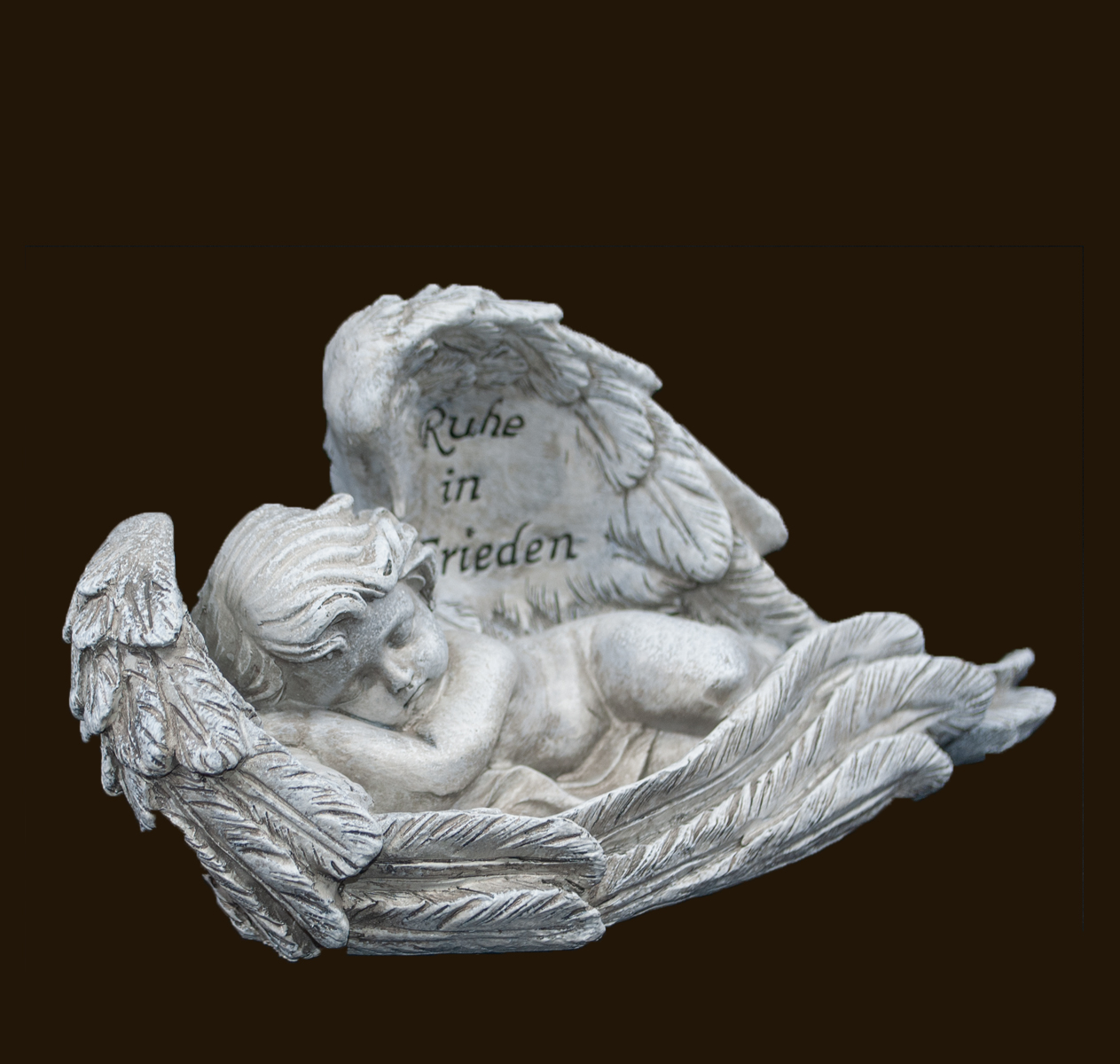 Engel in Flügel «Ruhe in Frieden» Höhe: 10 cm
