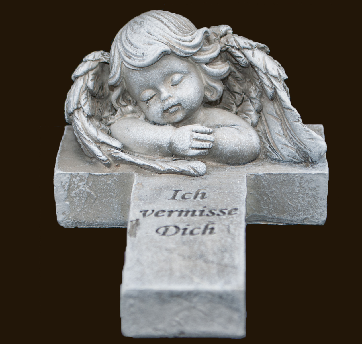 Engel-Grabschmuck «Ich vermisse Dich» Höhe: 7 cm