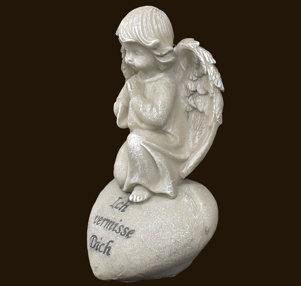 Engel auf Herz «Ich vermisse dich» Höhe 18 cm