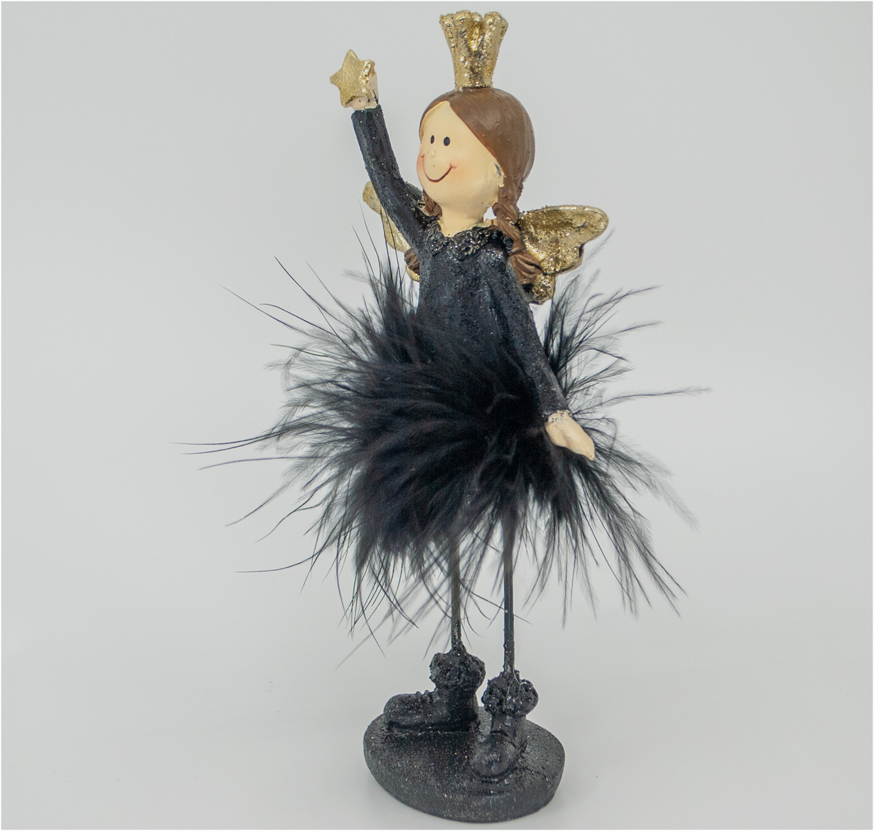 Engelmädchen Black Beauty mit Stern (Figur 1) Höhe: 15 cm