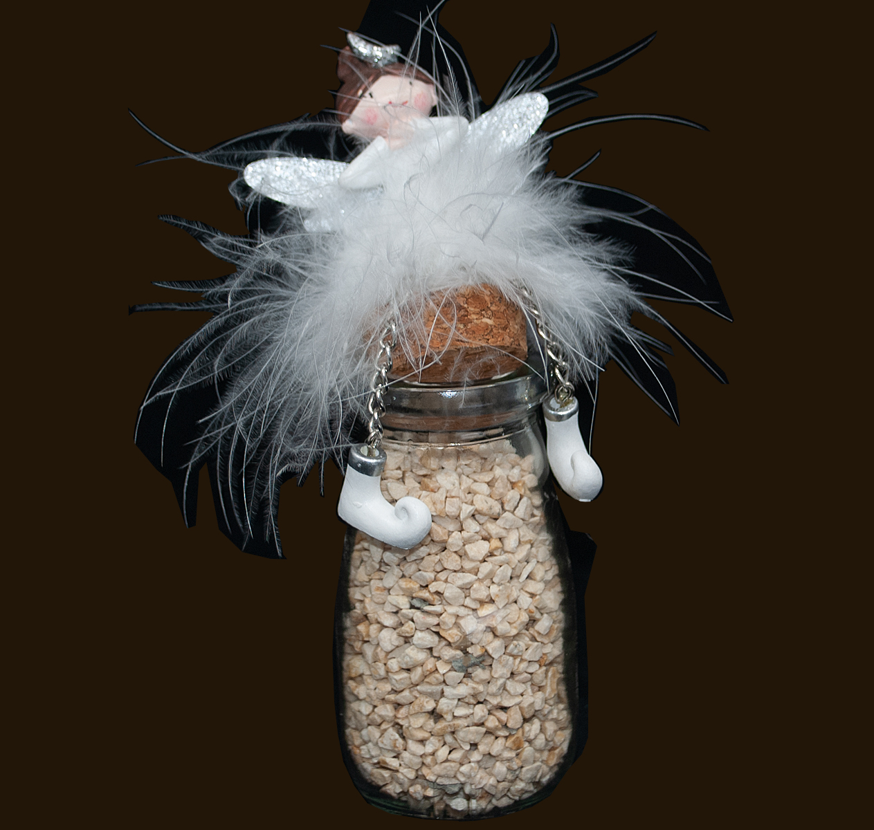 Flaschenkrönchen-Engel (Figur 1) Höhe: 14 cm