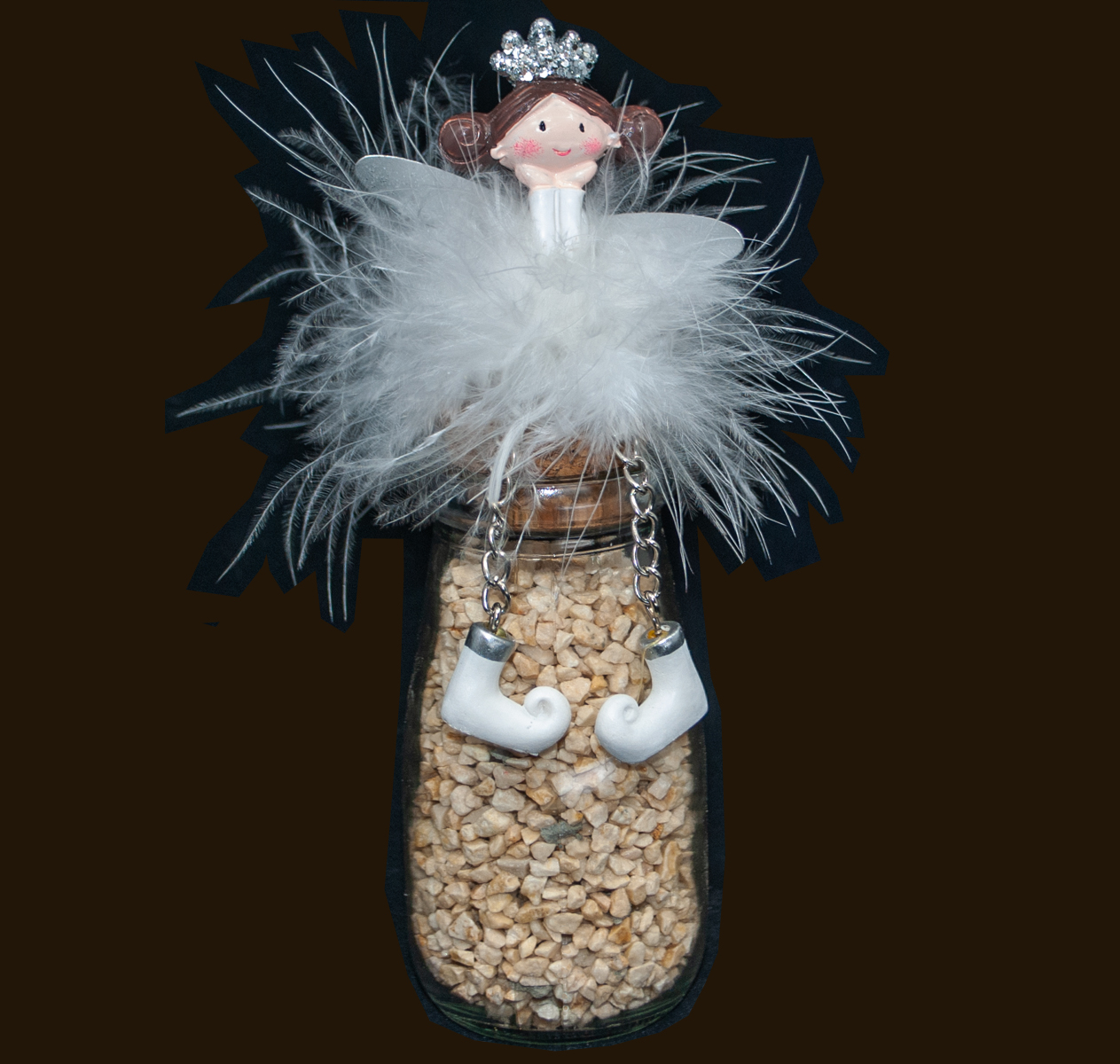 Flaschenkrönchen-Engel (Figur 2) Höhe: 14 cm