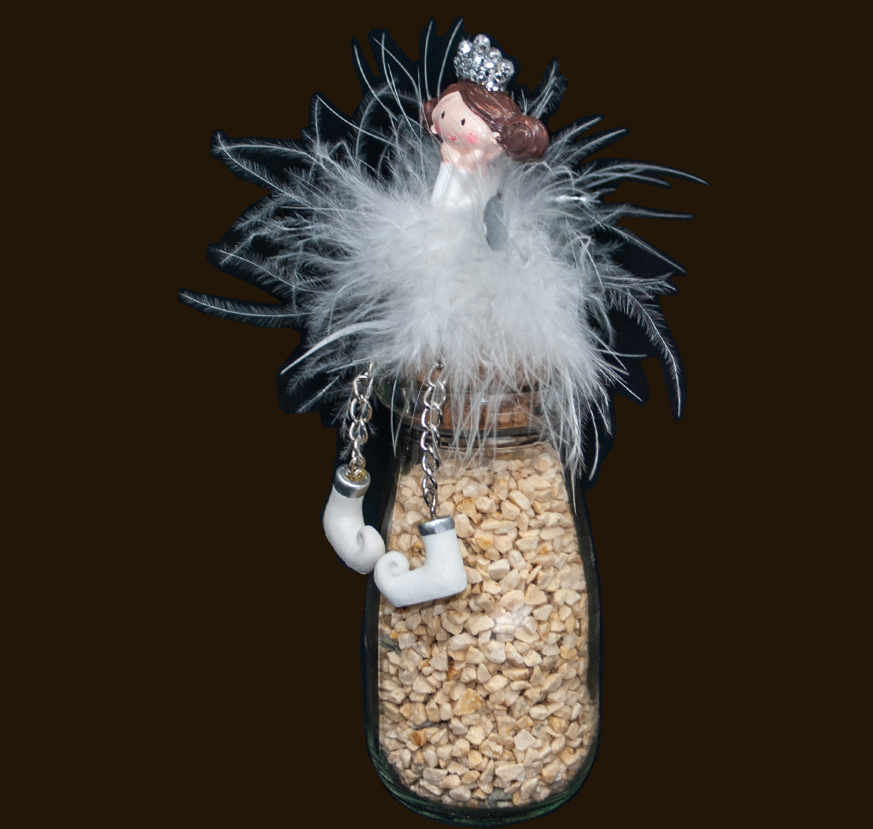 Flaschenkrönchen-Engel (Figur 2) Höhe: 14 cm