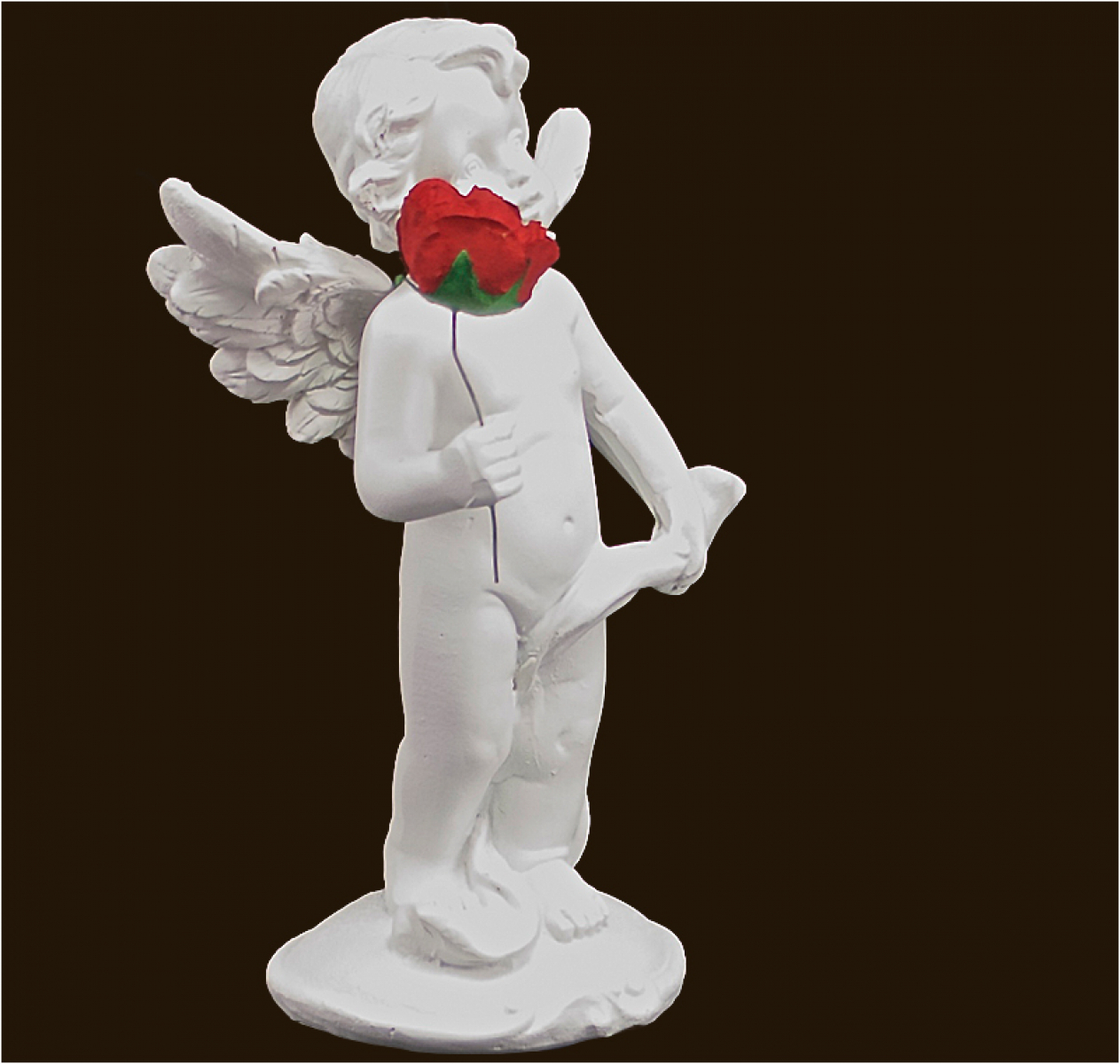 Engel stehend mit Rose (Figur 2) Höhe: 14 cm