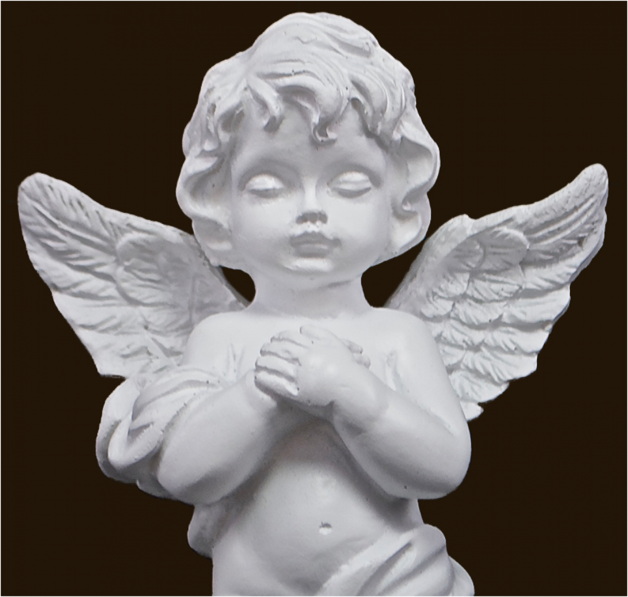 Engel weiss betend (Figur 2) Höhe: 14 cm