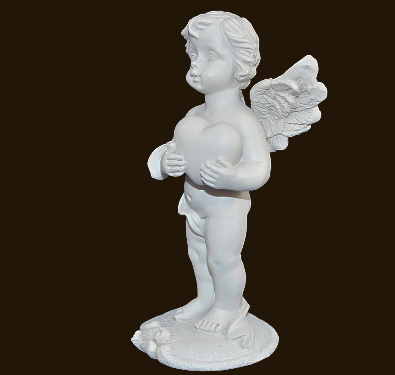 Engel stehend mit Herz (Figur 1) Höhe: 9 cm
