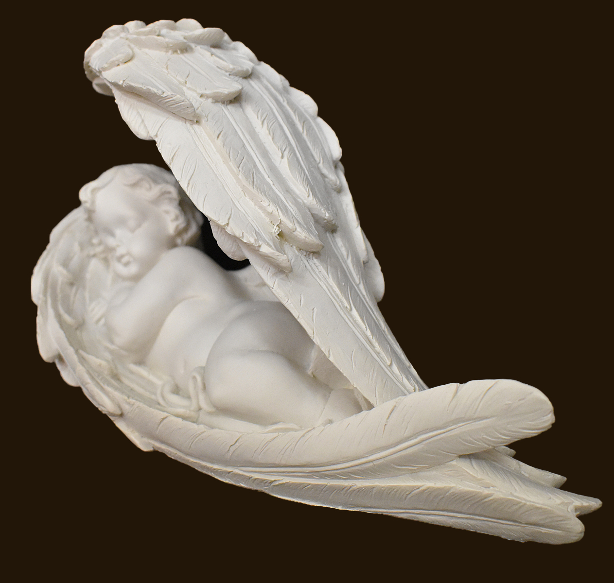 Grosser Engel in Engelflügeln schlafend (Figur 2) Höhe: 16 cm