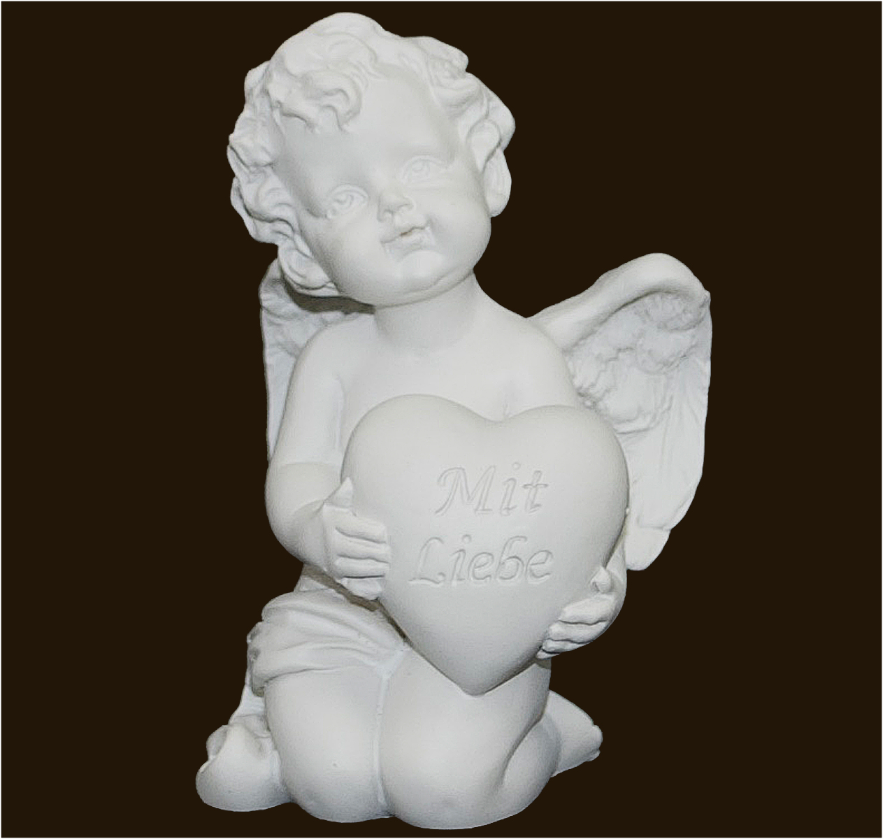 engeltraum.ch Engel mit Herz «Mit Liebe» Höhe 8 cm