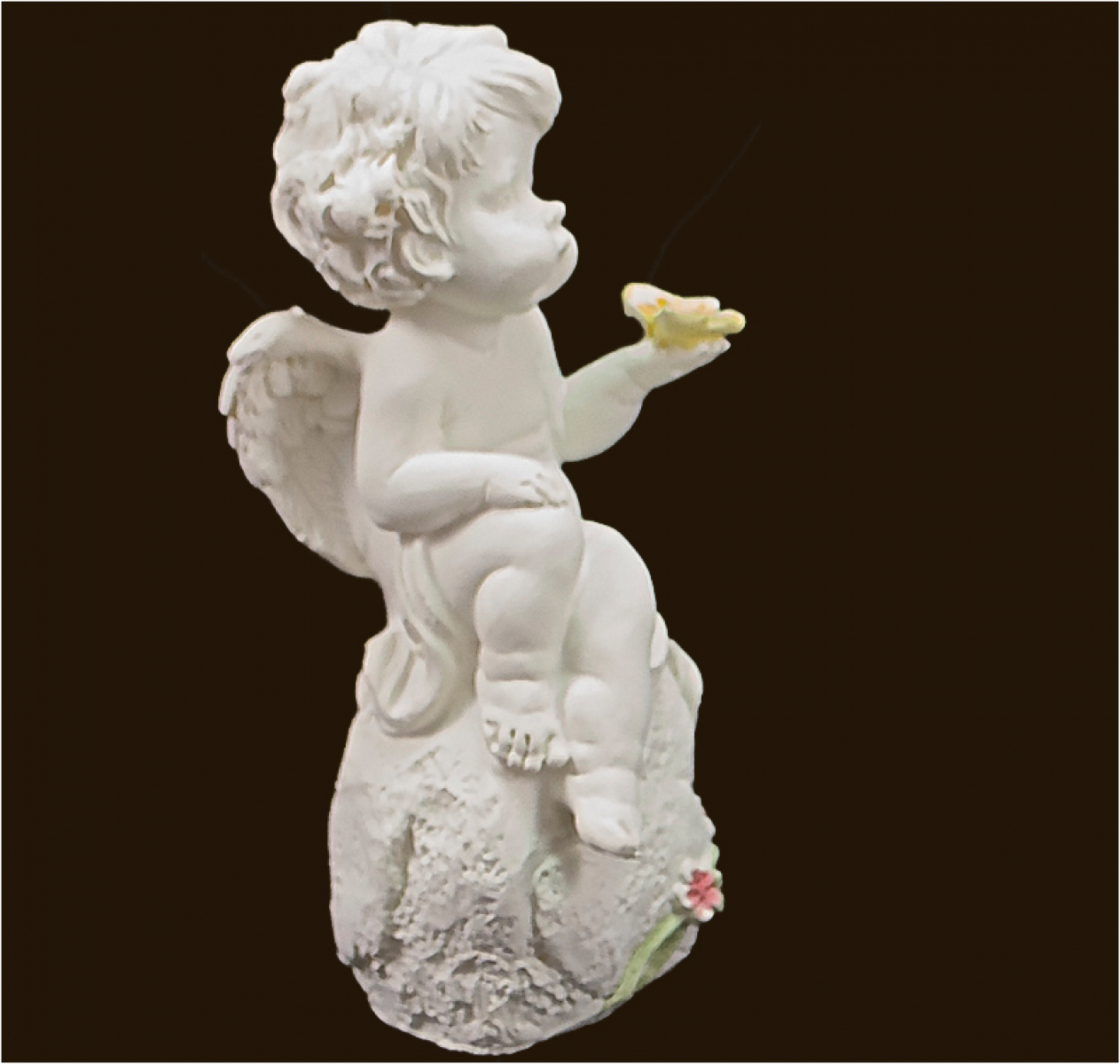 Rosengarten-Engel mit Schmetterling Höhe: 10 cm