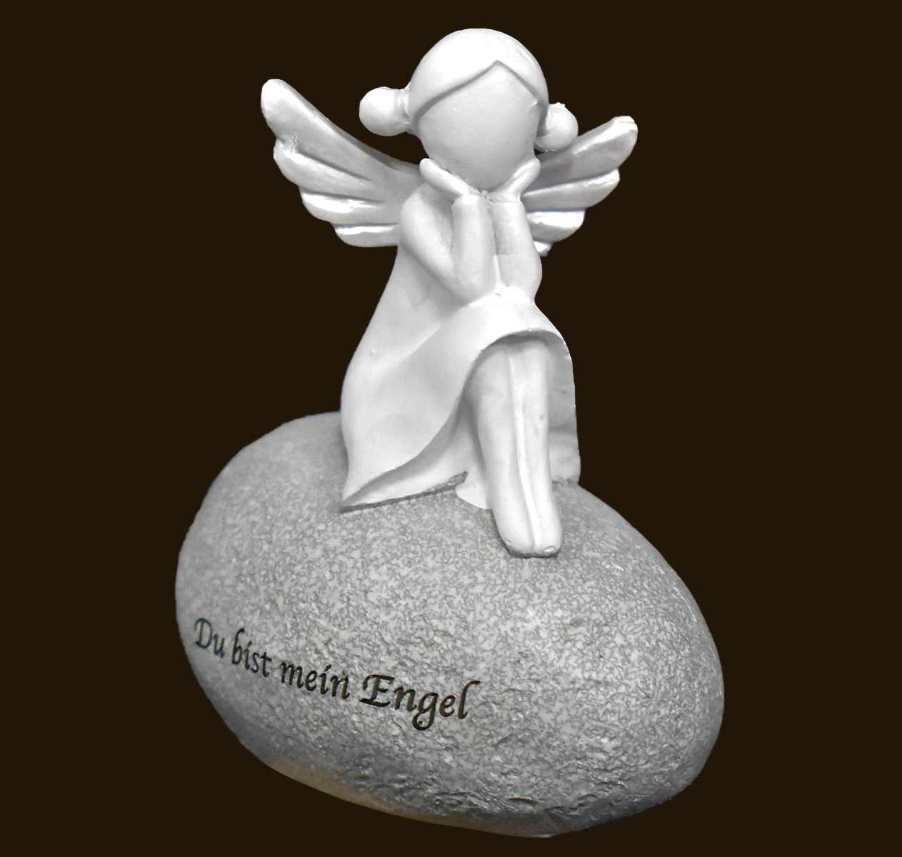 Engel auf Stein «Du bist mein Engel» Höhe: 8 cm