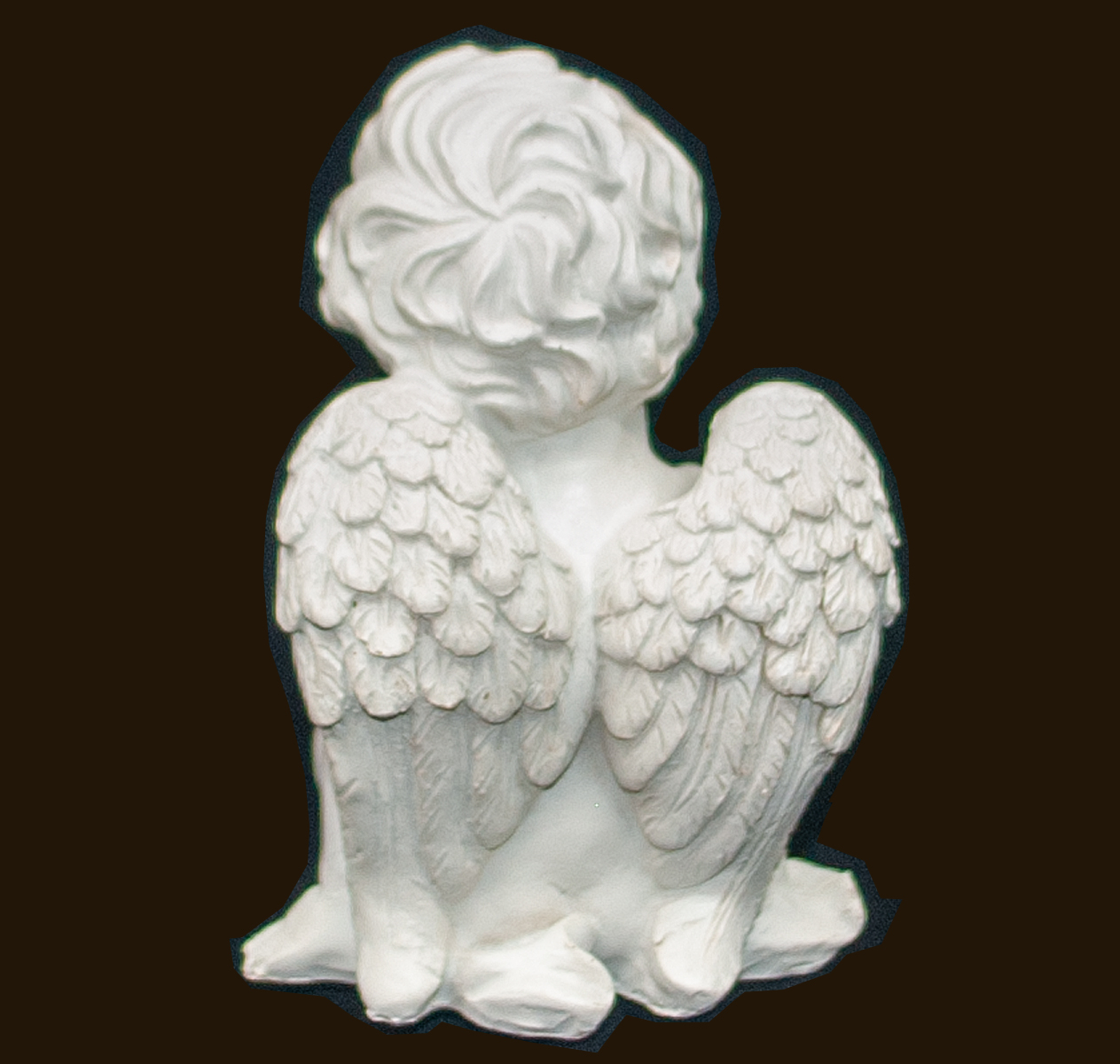 Engel sitzend weiss (Figur 4) Höhe: 11 cm
