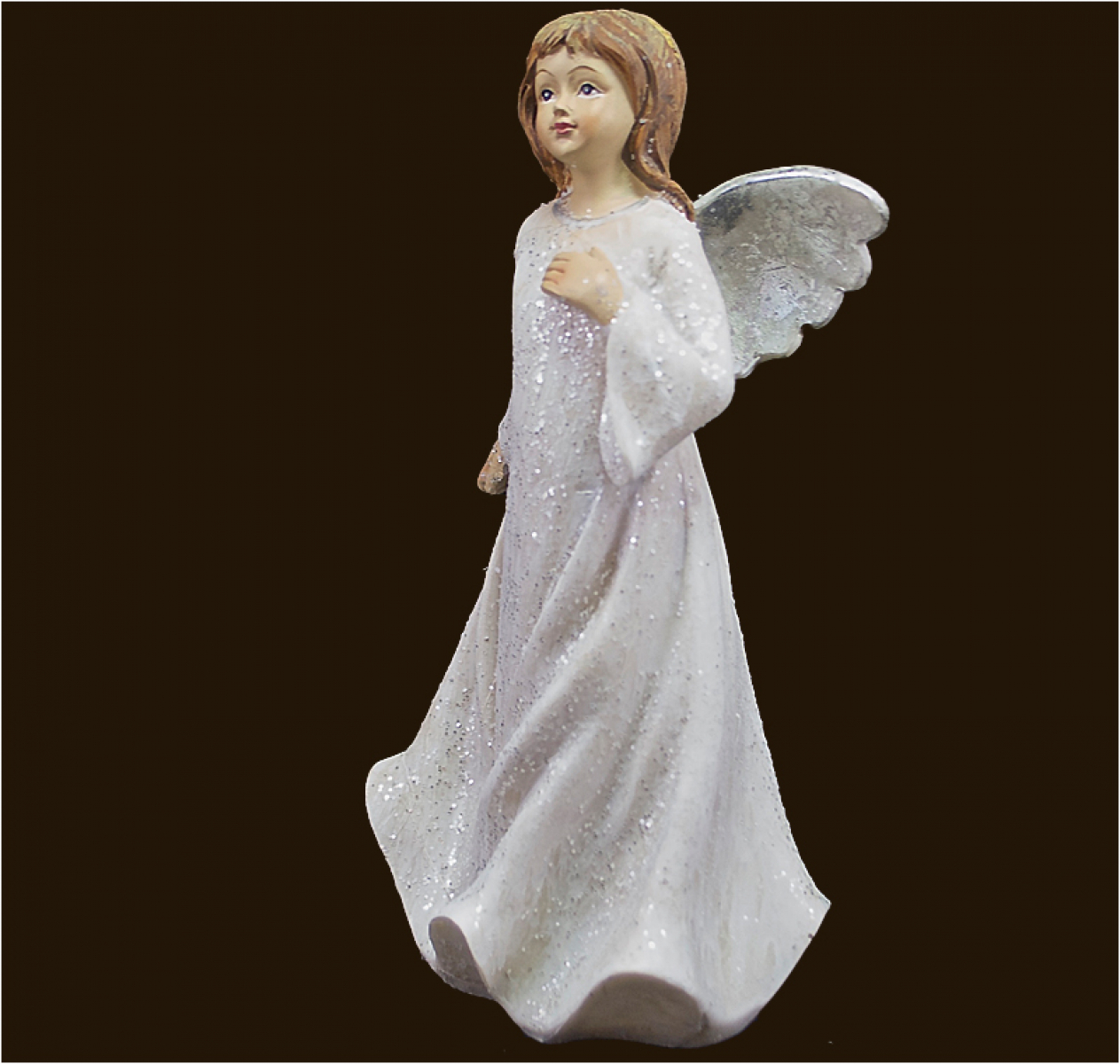 Engel weiss/silber (Figur 1) Höhe: 17 cm