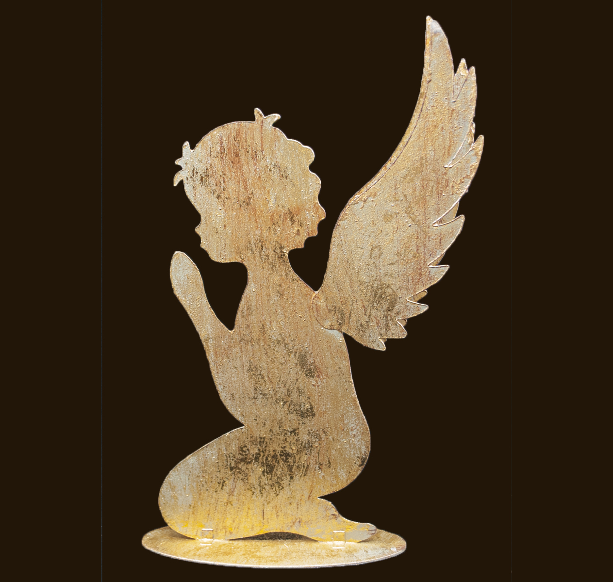 Engel-Silhouette gold (Figur 2) Höhe: 21 cm