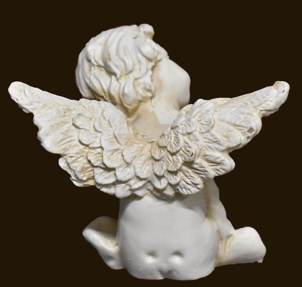 Sitzendes Engelchen antikweiss (Figur 1) Höhe: 6 cm