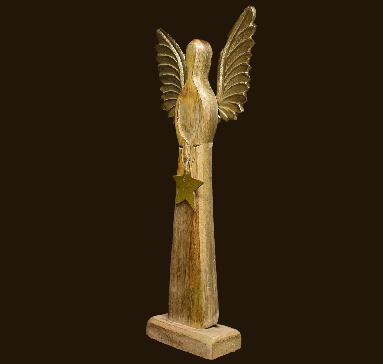 Engelfigur aus Holz Höhe: 45 cm