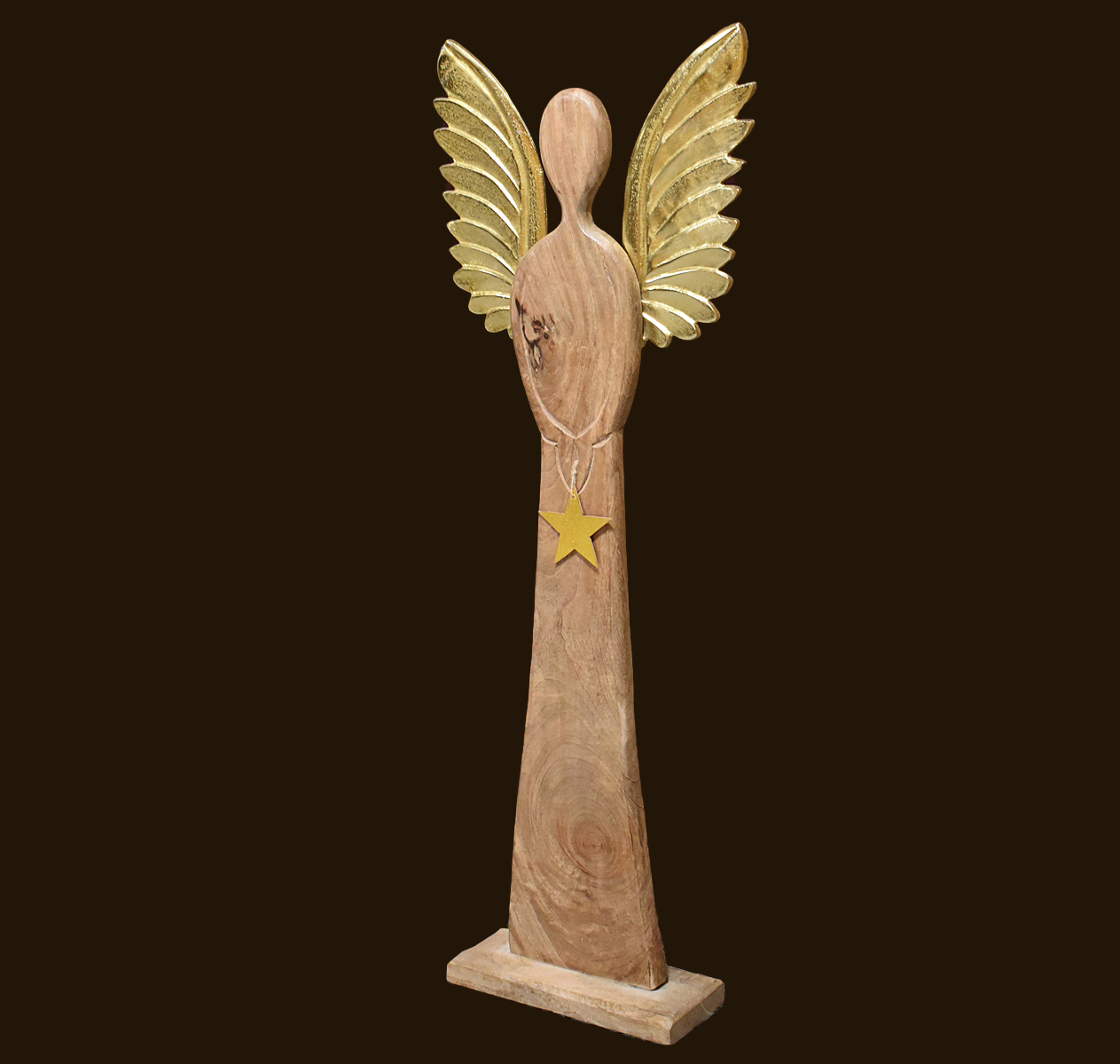 Engel-Statue aus Holz Höhe: 115 cm