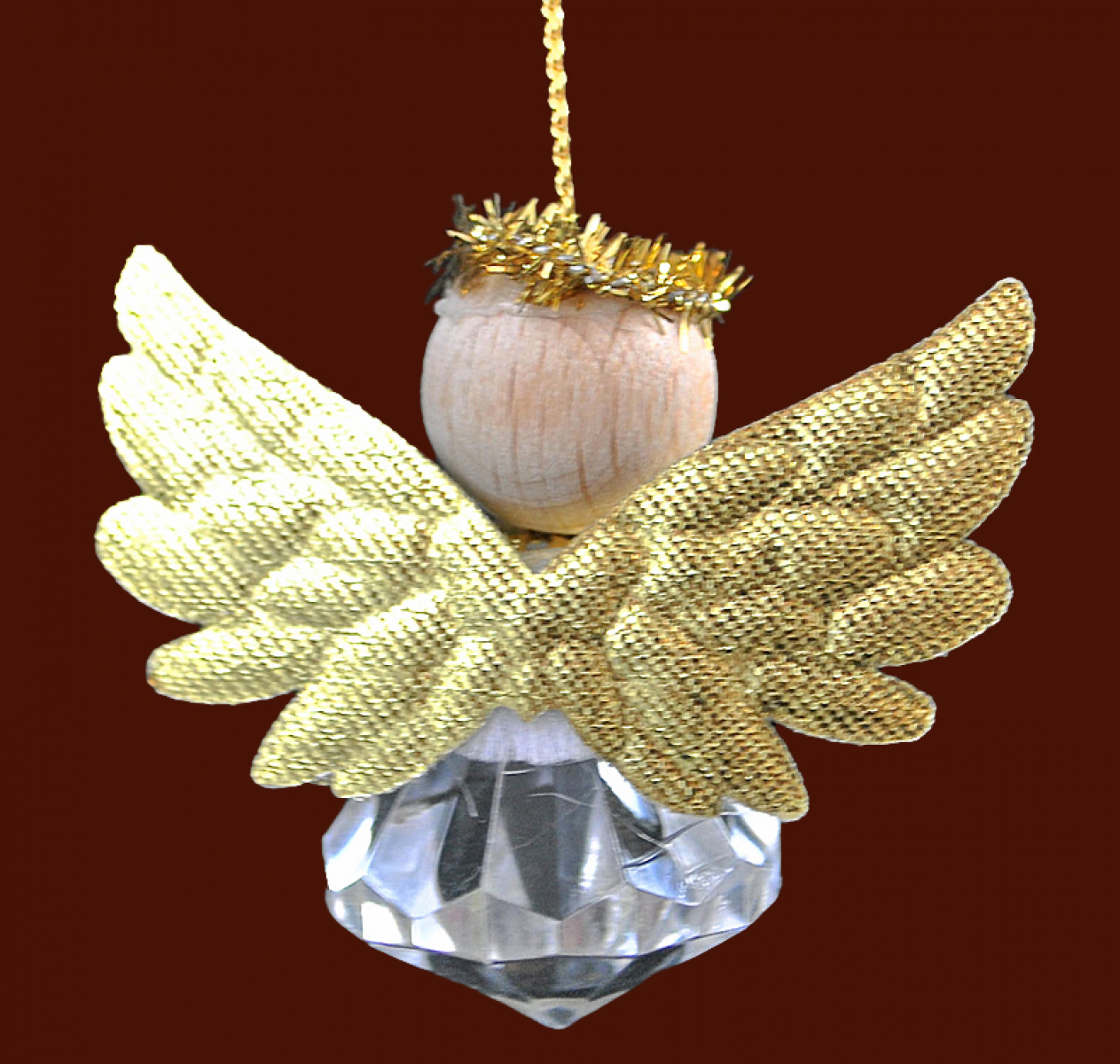 Prisma-Engel gold Höhe: 4 cm
