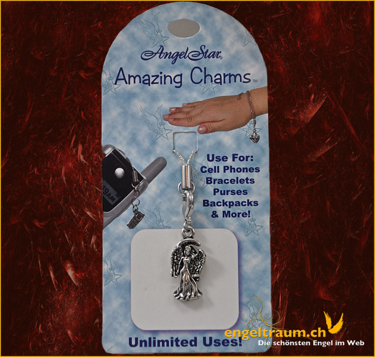 Charms-Anhänger «Mondlicht-Engel» Höhe: 3,5 cm