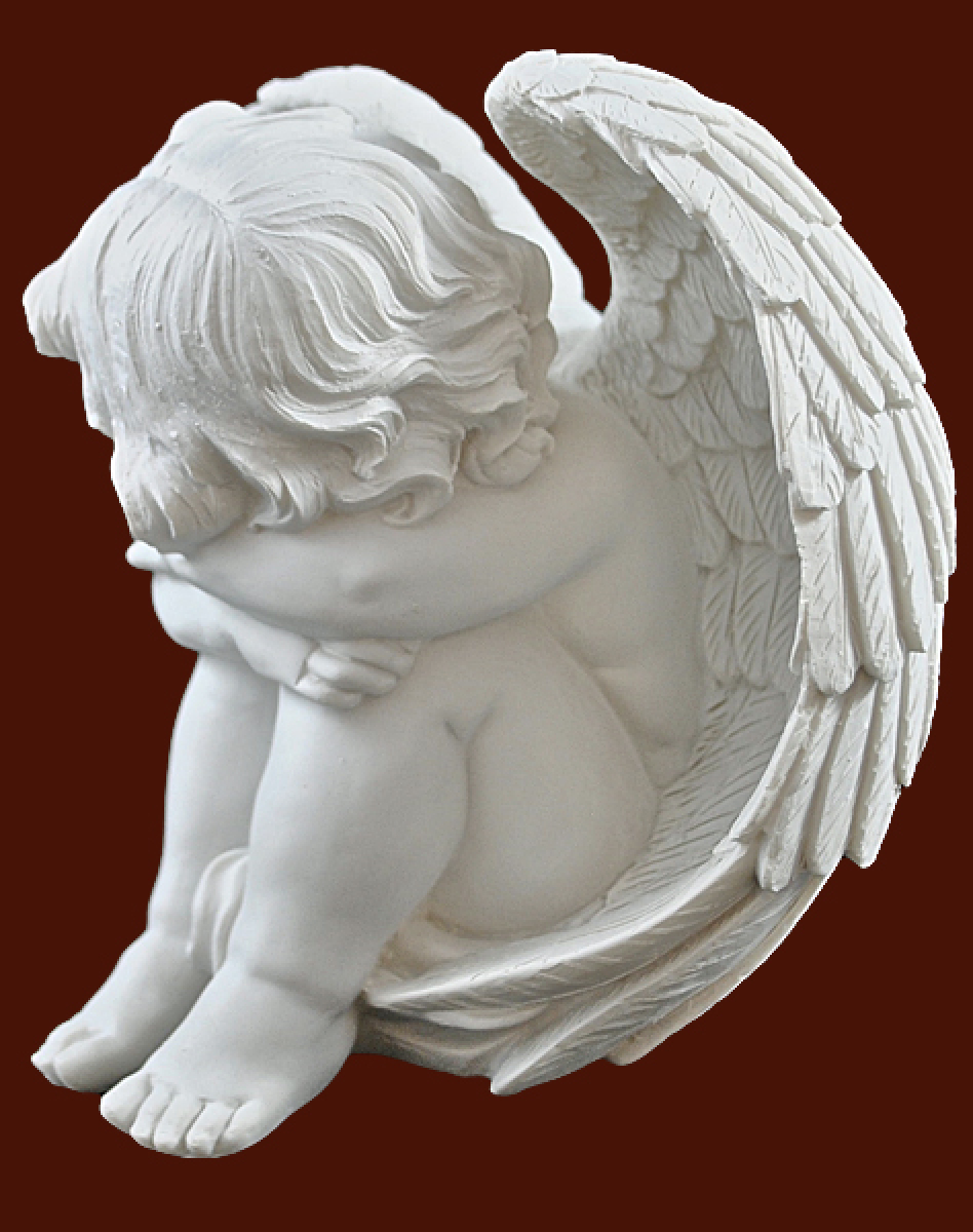 Engel mit geneigtem Kopf (Figur 1) Höhe: 17 cm