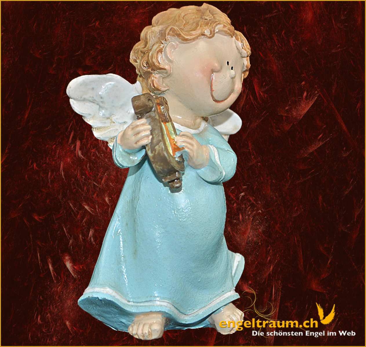 Engel stehend mit Harfe Höhe: 11,5 cm