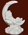 Engel schlafend im Halbmond (Figur 1) Höhe:12,5 cm