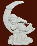 Engel schlafend im Halbmond (Figur 2) Höhe:12,5 cm