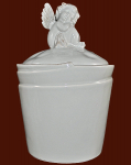 Engel-Topf Keramik braun Höhe: 25 cm