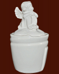Engel-Topf Keramik weiss Höhe: 14 cm