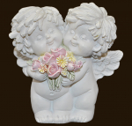 IGOR-Paar mit Blumenstrauss Höhe: 6 cm