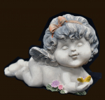 OLGA liegend mit Blumen (Figur 4) Höhe: 8 cm