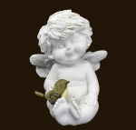 IGOR sitzend mit Vogel (Figur 3) Höhe: 18 cm