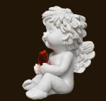 IGOR sitzend mit Kristallherz (Figur 2) Höhe: 9,5 cm