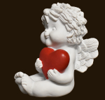 IGOR sitzend mit Herz Höhe: 9 cm