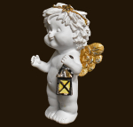 IGOR Weihnachtsengel stehend mit Laterne Höhe: 12 cm