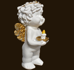 IGOR Weihnachtsengel stehend mit Kerze Höhe: 12 cm