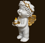 IGOR Weihnachtsengel stehend mit Kerze Höhe: 12 cm