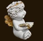 IGOR Weihnachtsengel sitzend mit Buch Höhe: 9 cm