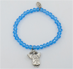 Engel-Armband Kristallglas blau