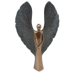 Bronze-Engel mit rauhen Flügeln Höhe: 17 cm