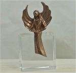 Bronze-Engel mit Buch sitzend Höhe: 7,5 cm