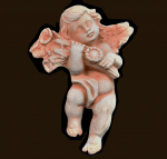 Terracotta-Engel zum Aufhängen (Figur 2) Höhe: 17 cm
