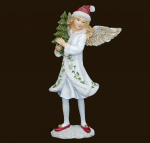 Nostalgie-Engel mit Tannenbäumchen (Figur 2) Höhe: 14 cm