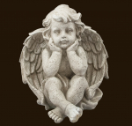 Engel mit aufgestütztem Kopf Höhe: 27 cm